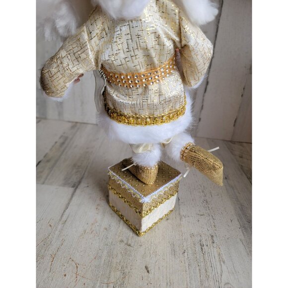 Nicholas collection elf standing on box stocking holder vintage decor - Picture 8 of 10